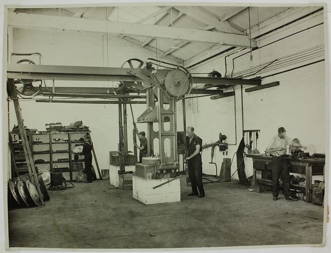 Photograph - Hecla Electrics Pty Ltd, Workers Shaping Metal Components, circa 1930