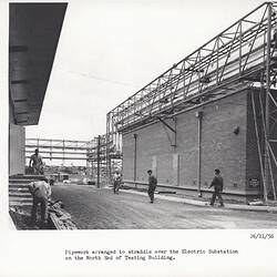 Photograph - Kodak Australasia Pty Ltd, Gantry Pipework Straddling Over the Electric Substation, Kodak Factory, Coburg, 1958