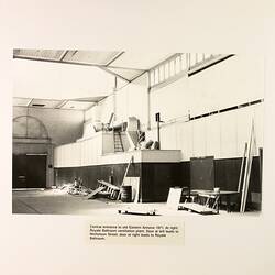 Photograph - Looking East from inside the Eastern Annexe, Exhibition Building, Melbourne, 1971