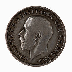 Coin - Threepence, George V, Great Britain, 1922 (Obverse)