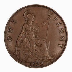 Coin - Penny, George V, Great Britain, 1922 (Reverse)