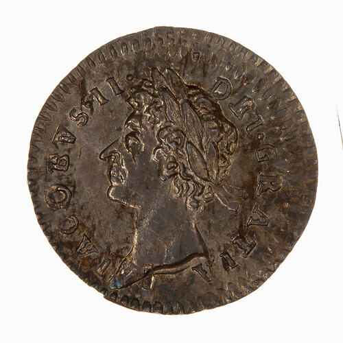 Coin - Penny, James II, Great Britain, 1687 (Obverse)