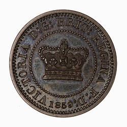 Pattern Coin - Penny, Queen Victoria, Great Britain, 1859 (Obverse)