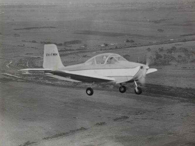 Photograph - Millicer Airtourer VH-FMM Prototype During Test Flights, Moorabbin, Victoria, 1959