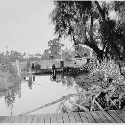 Negative - Channel Outside 'Othery' House, Merrigum, Victoria, circa 1910s
