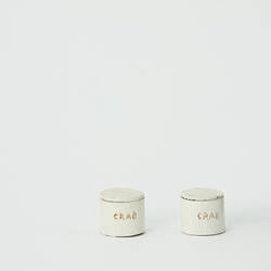 Canisters - Crab, Larder & Store Room, Doll's House, 'Pendle Hall', 1940s
