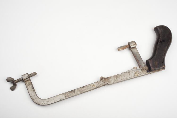 Hacksaw Handle - Wood & Metal, circa 1950-1990