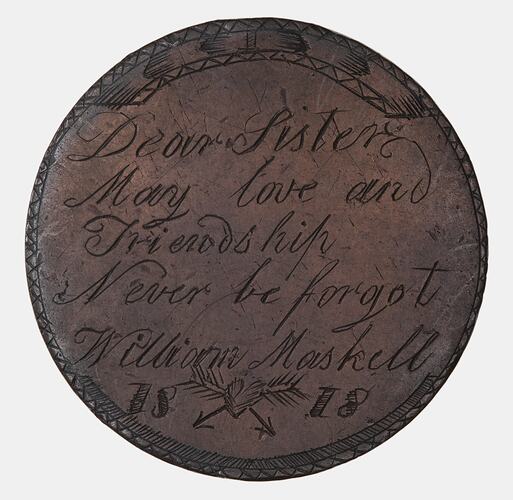Love Token - William Maskell, England, Great Britain, 1818