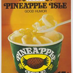 Sign - Streets 'Pineapple Isle' Ice Cream, circa 1972