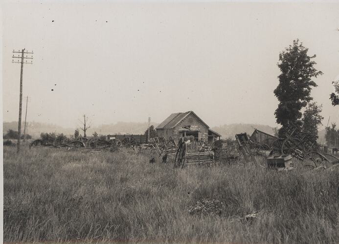 Depot of abandoned agricultura machinery,