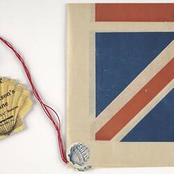 Souvenir - Basil Watson, Union Jack Paper Parachute, Advertising 'Shell' Brand Benzine, Australia, 1917