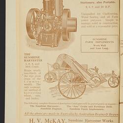 Catalogue - H.V. McKay, 'A Few of the Implements made by H.V. McKay', circa 1916
