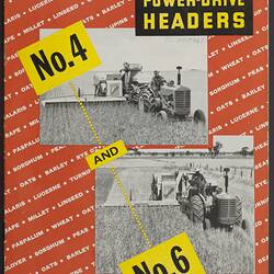 Publicity Brochure - H.V. McKay Massey Harris, No.4 and No. 6, Header Harvesters, 1953