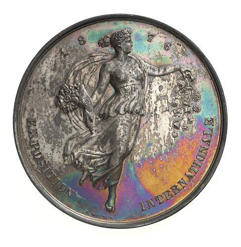 Medal - International Exhibition, Royal Flower Society of Brussels, Belgium, 1876
