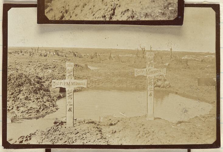 Graves of Private A. W. Blennerhassett & Private D.M. McDougall, Somme, France, Sergeant John Lord, World War I, 1917