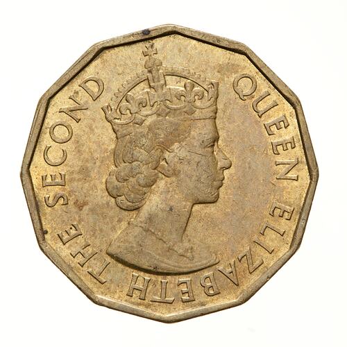Coin - 3 Pence, Fiji, 1963