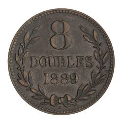 Coin - 8 Doubles, Guernsey, Channel Islands, 1889
