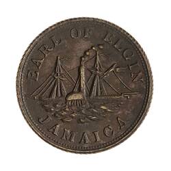 Advertising check - Thomas Lundie & Co., Kingston, Jamaica, 1844