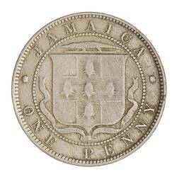 Coin - 1 Penny, Jamaica, 1887