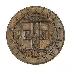 Coin - 1/2 Penny, Jamaica, 1914