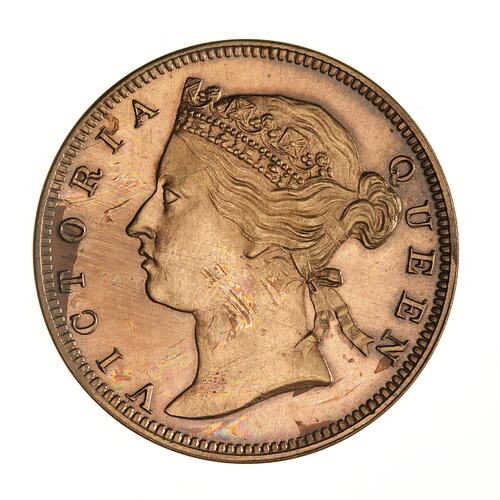 Proof Coin - 1/2 Cent, Straits Settlements, 1872