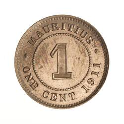 Coin - 1 Cent, Mauritius, 1911