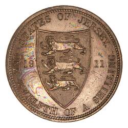 Coin - 1/12 Shilling, Jersey, Channel Islands, 1911