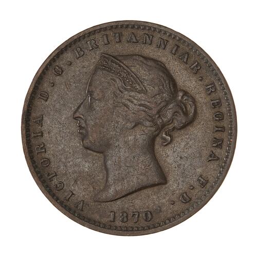 Coin - 1/26 Shilling, Jersey, Channel Islands, 1870