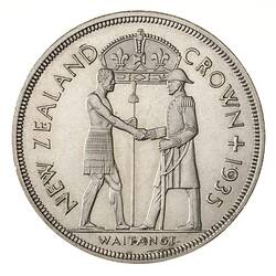 Proof Coin - Crown (5 Shillings), New Zealand, 1935