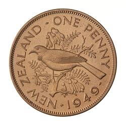 Proof Coin - 1 Penny, New Zealand, 1949