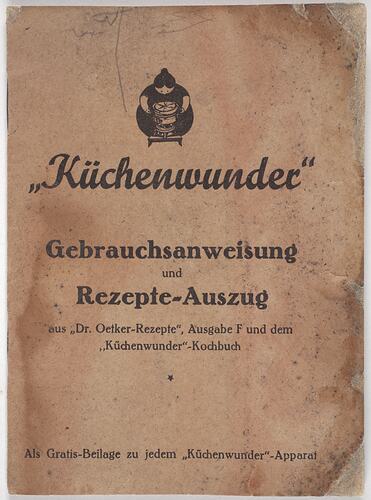 Instruction Booklet - Kuchenwunder, Jenaer Glass