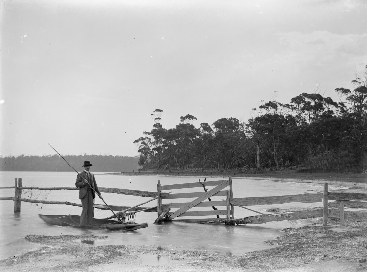 Glass plate. Lake Tyers, Gippsland, Victoria, Australia. 1890s