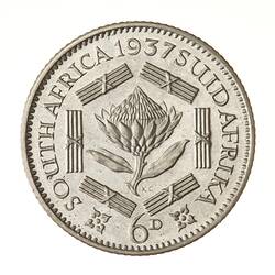 Proof Coin - 6 Pence, South Africa, 1937