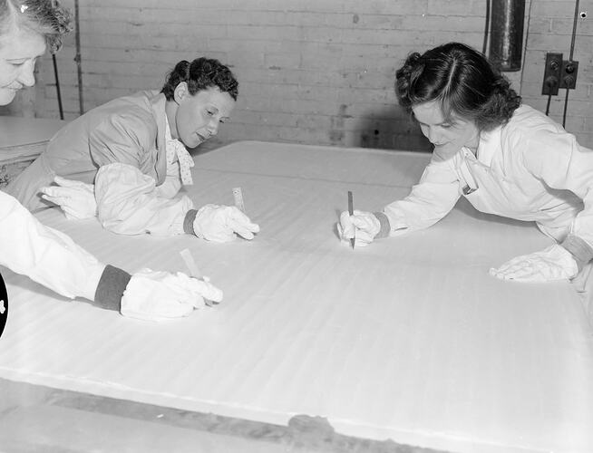 Negative - Laminex Pty Ltd, Workers in a Factory, Cheltenham, Victoria, Feb 1954