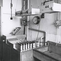 Photograph - Kodak Australasia Pty Ltd, Film Processing Machine Measuring Extreme Accuracy in Testing Procedures, Kodak Factory, Abbotsford, circa 1957