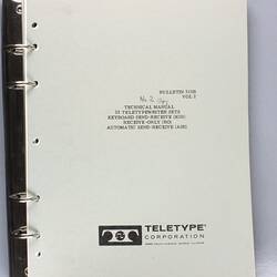 Technical Manual - Teletype, Type 33 Teletypewriter Set, 1969