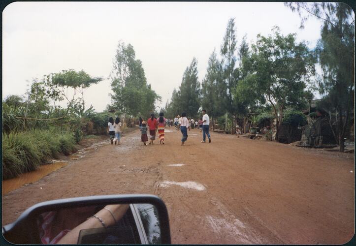 Road at Khao-I-Dang Refugee Camp, Thailand, Apr 1988