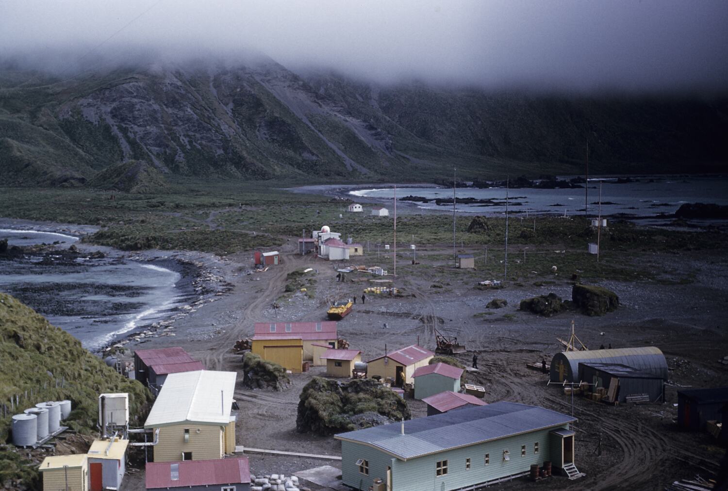 Slide Camp From Wireless Hill Macquarie Island Tasmania Dec 1959