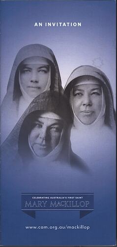 Invitation - 'Celebrating Australia's First Saint', Saint Mary of the Cross MacKillop Canonisation, 17 Oct 2010