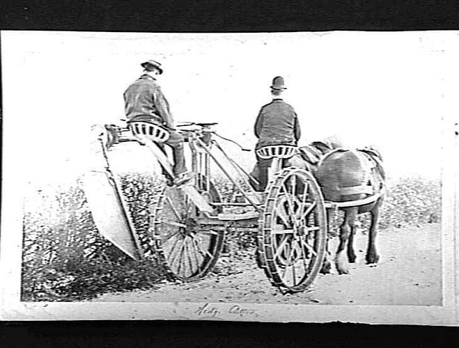 Photograph - R Hornsby & Sons, Horse Drawn Hedge Cutting Machine, 1889