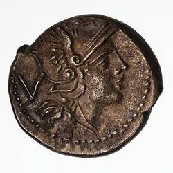 Coin - Quinarius, Ancient Roman Republic, 211- circa 207 BC