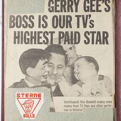Newspaper Cutting - 'Gerry Gee's Boss is our TV's Highest Paid Star', Victoria, 1962