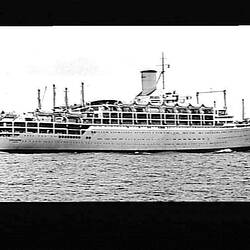 Photograph - Orient Line, RMS Orcades, Starboard Side Stern Profile, Firth of Clyde, Scotland, 1948