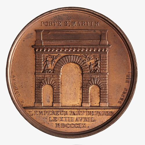 Medal - Napoleon Departs Paris & Enters Vienna, Napoleon Bonaparte (Emperor Napoleon I), France, 1809