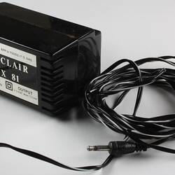 Black electrical cord with one input.