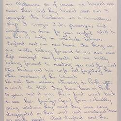 Letter - To Mary & Jim Ward from Hazel & Ray Selby, on board 'Canberra', post 1962