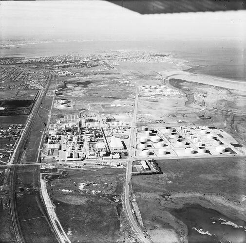 Negative - Aerial View of the Altona Oil Refinery, Victoria, circa 1962