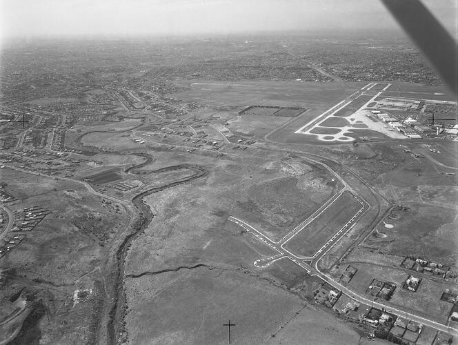 Negative - Aerial View of Essendon, Victoria, 31 Dec 1964