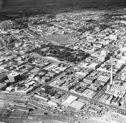 Negative - Aerial View of Melbourne, circa 1965