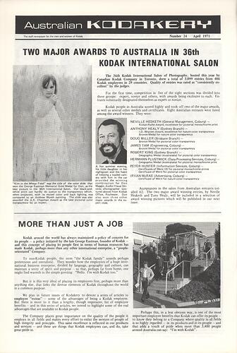 Newsletter - 'Australian Kodakery', No 24, Apr 1971